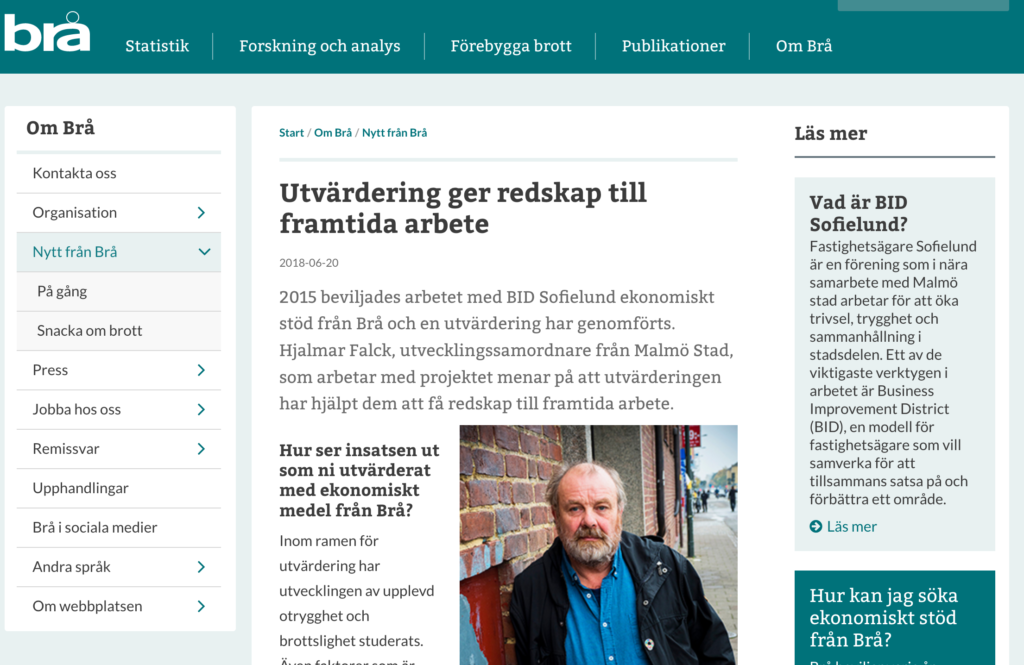 Hjalmar Falck interbvjuad av Brå
